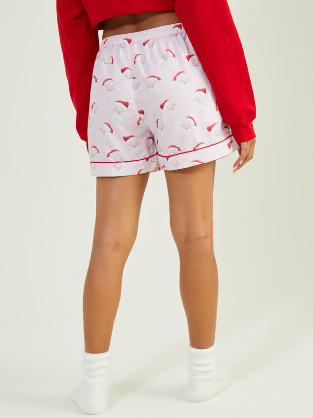 Jolly Santa Mama Pajama Shorts by MudPie Detail 5 - TULLABEE