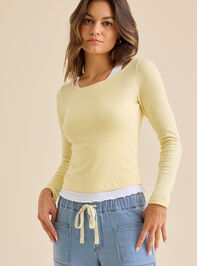 Harley Ribbed Layered Top Detail 3 - TULLABEE
