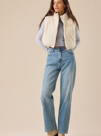 Leilani Reversible Cropped Vest Detail 4 - TULLABEE