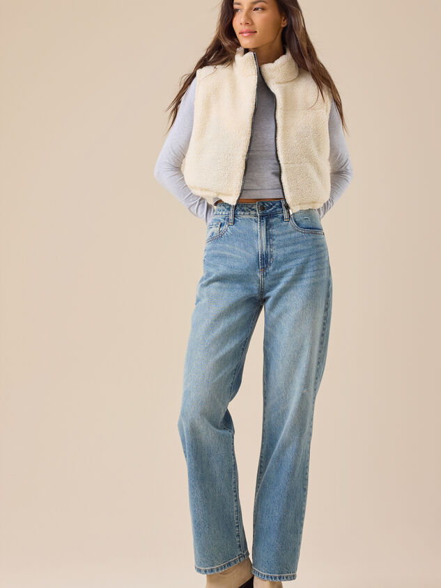 Leilani Reversible Cropped Vest Detail 4 - TULLABEE