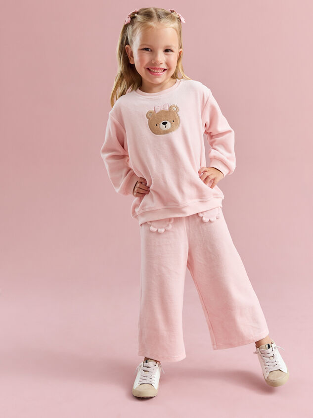 Blissful Bear Velour Top and Pants Set - TULLABEE