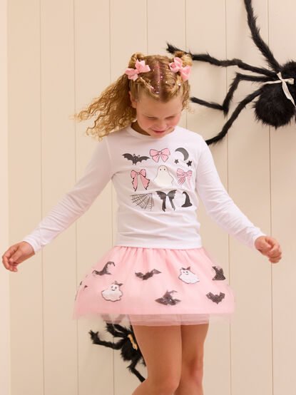 Spooky Coquette Grid Tee - TULLABEE