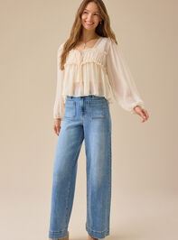 Darsea Chiffon Babydoll Top Detail 3 - TULLABEE