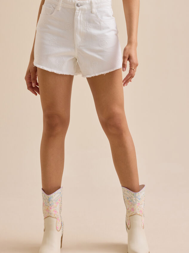 Holdyn Embroidered Denim Shorts Detail 2 - TULLABEE