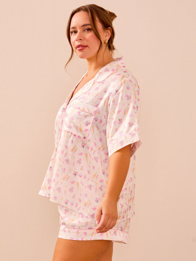 Vera Satin Lounge Top Detail 4 - TULLABEE