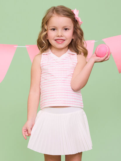Eva Plaid Polo Tank - TULLABEE