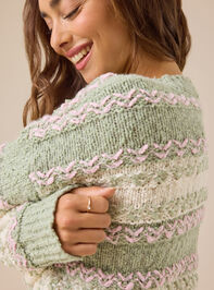 Katherine Textured Stripe Sweater Detail 6 - TULLABEE