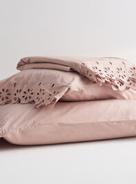 Jane Eyelet Cotton Single Pillowcase - TULLABEE