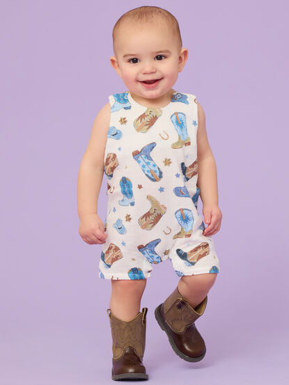 Giddy Up Muslin Romper - TULLABEE