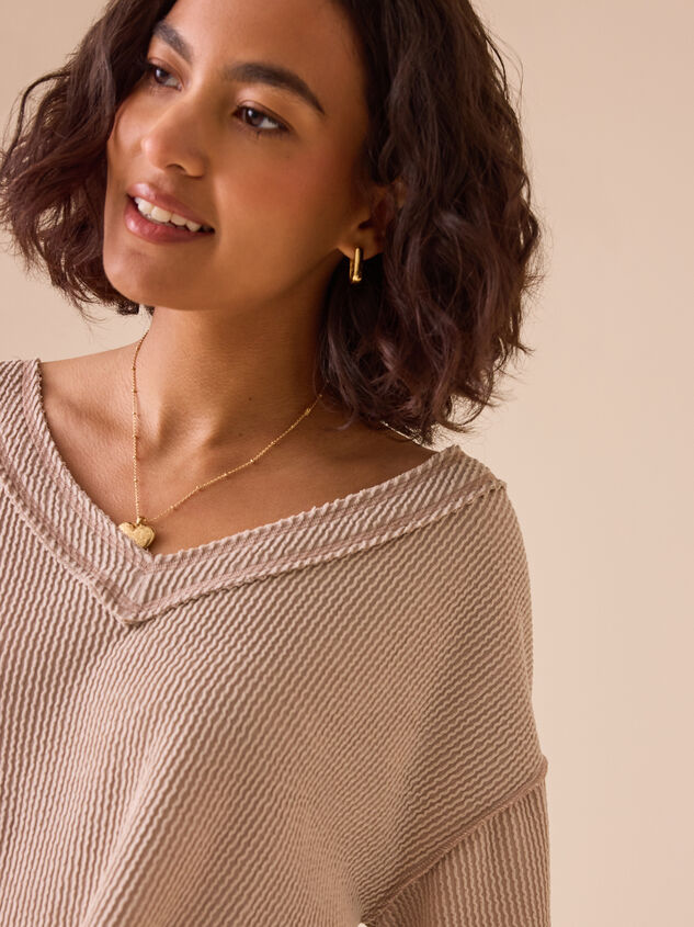 Ada Ribbed Boxy Tee Detail 3 - TULLABEE