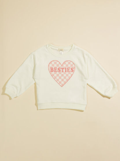 Besties Heart Sweatshirt - TULLABEE