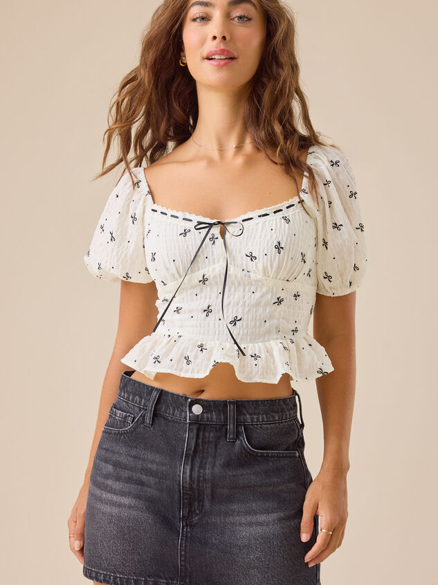 Beverley Bow Babydoll Top - TULLABEE