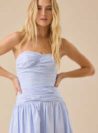 Skylar Poplin Midi Dress Detail 2 - TULLABEE