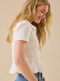 Rowen Button Down Collared Top Detail 5 - TULLABEE