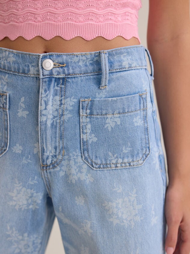 Lucia Floral Jeans Detail 2 - TULLABEE