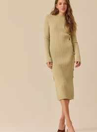 Charlie Side Button Sweater Midi Dress Detail 3 - TULLABEE