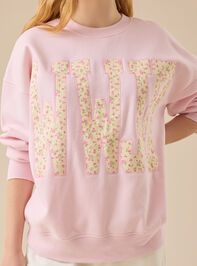 WWJD Floral Sweatshirt Detail 2 - TULLABEE