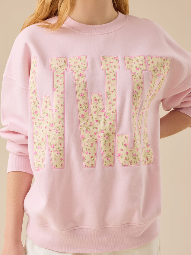 WWJD Floral Sweatshirt Detail 2 - TULLABEE