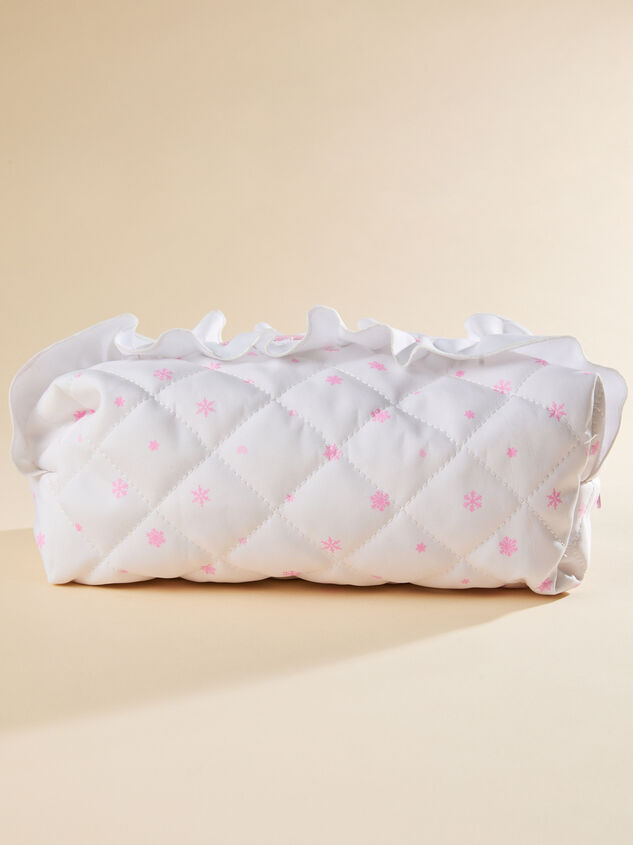 Frosted Flurries Makeup Bag Detail 4 - TULLABEE
