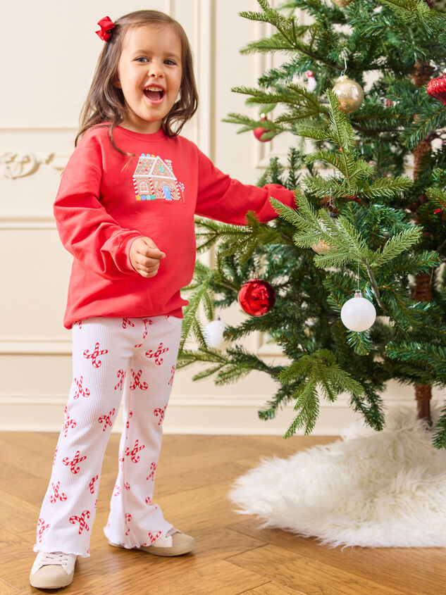 Gingerbread Bow Top and Pants Toddler Set - TULLABEE