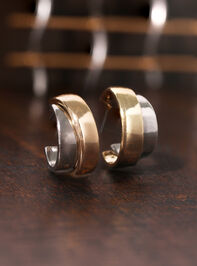 Mixed Metal Double Hoops - TULLABEE