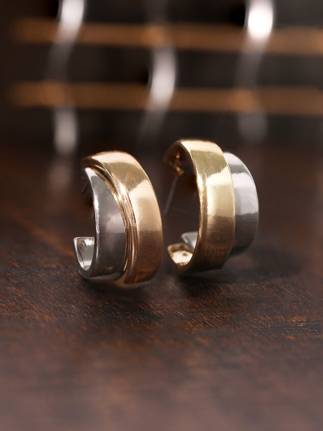 Mixed Metal Double Hoops - TULLABEE