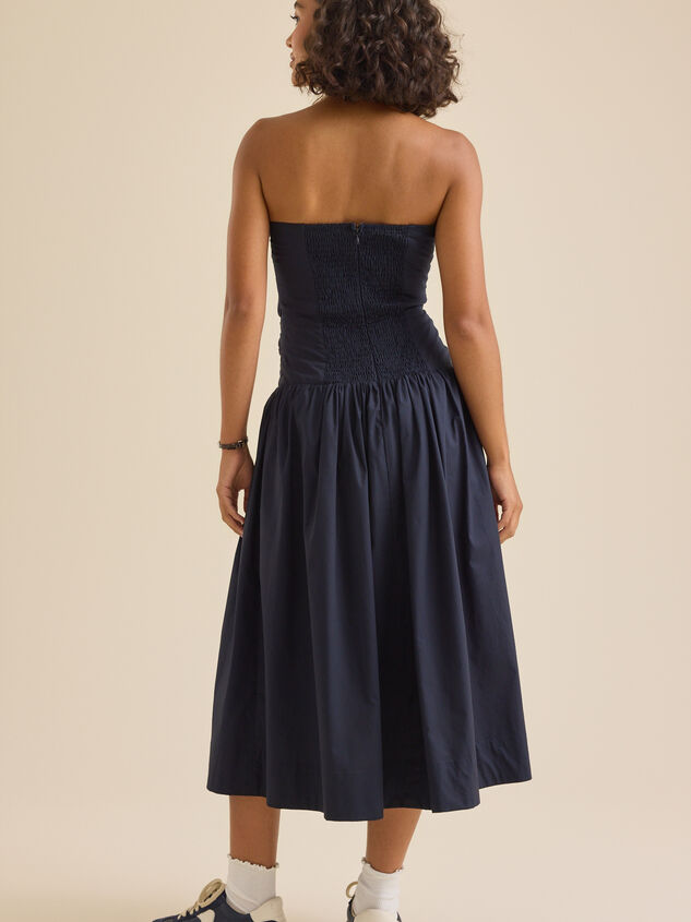 Skylar Poplin Midi Dress Detail 5 - TULLABEE