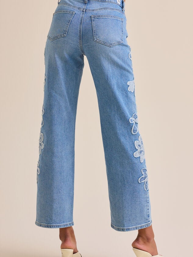 Pollie Patched Jeans Detail 5 - TULLABEE