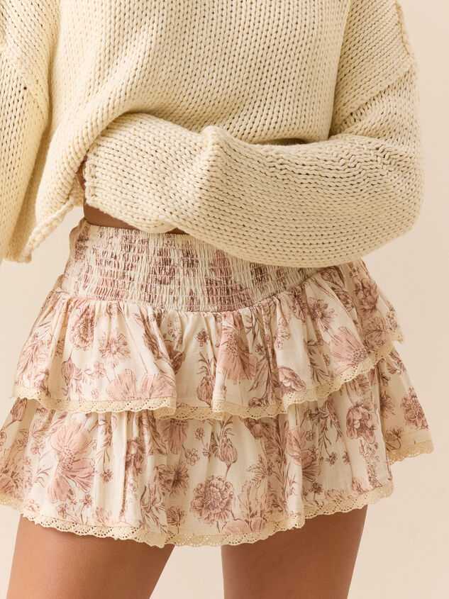 Sarah Tiered Mini Skirt Detail 2 - TULLABEE