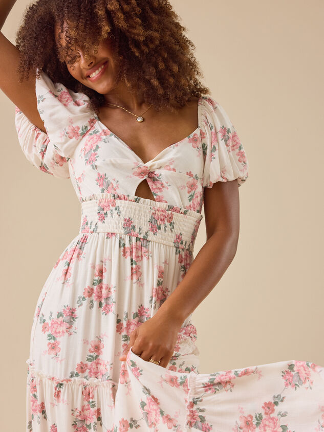 Nalia Floral Maxi Dress Detail 2 - TULLABEE