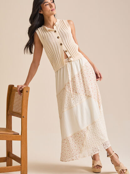 Aster Floral Midi Skirt - TULLABEE