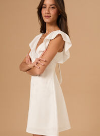 Leanne Satin Mini Dress Detail 6 - TULLABEE