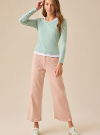Harley Ribbed Layered Top Detail 2 - TULLABEE
