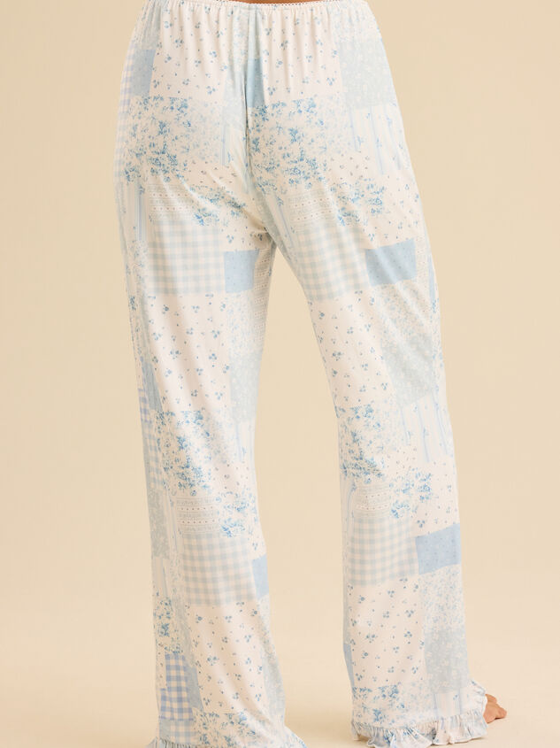 Junia Patchwork Sleep Pants Detail 5 - TULLABEE