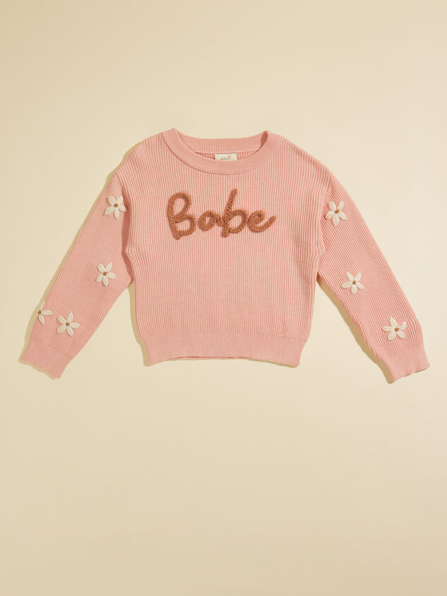 Babe Flower Stitch Sweater - TULLABEE