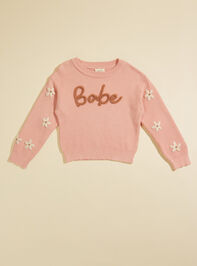 Babe Flower Stitch Sweater - TULLABEE