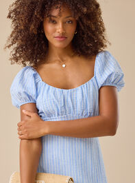 Everest Striped Maxi Dress Detail 3 - TULLABEE