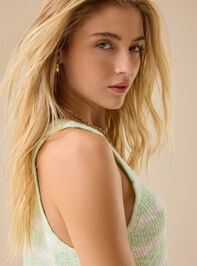 Chiara Striped Crochet Tank Detail 4 - TULLABEE