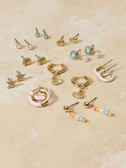 18K Gold Italian Summer Earring Pack - TULLABEE