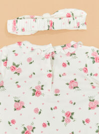 Rosie Rosettes Nightgown with Headband Detail 3 - TULLABEE