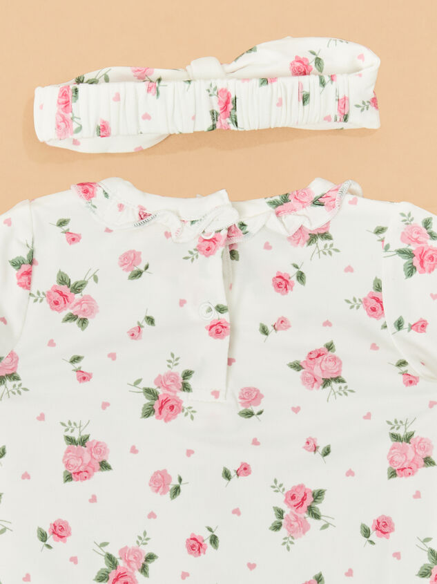 Rosie Rosettes Nightgown with Headband Detail 3 - TULLABEE
