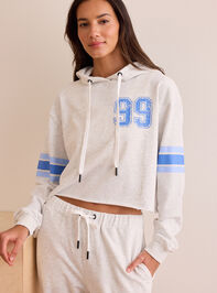 99 Lineup Striped Hoodie Detail 2 - TULLABEE