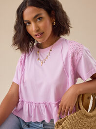 Lilah Peplum Top Detail 3 - TULLABEE