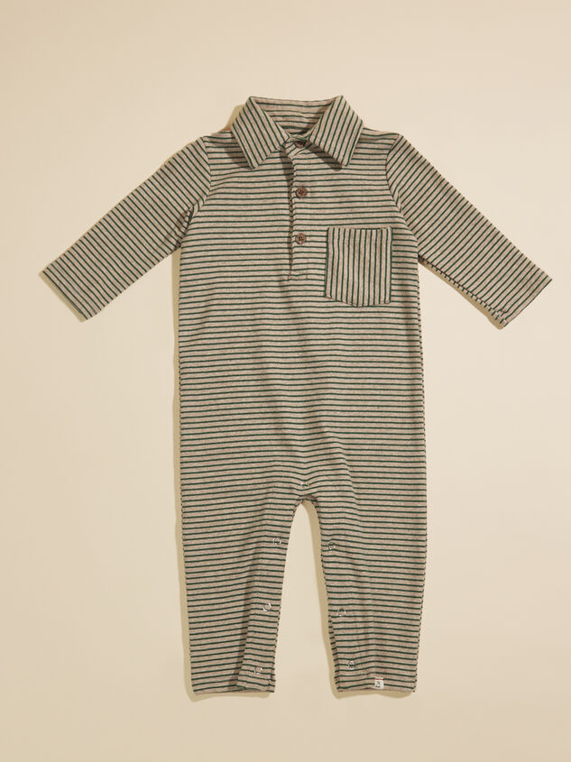 Kingston Striped Polo Jumpsuit by Me + Henry - TULLABEE