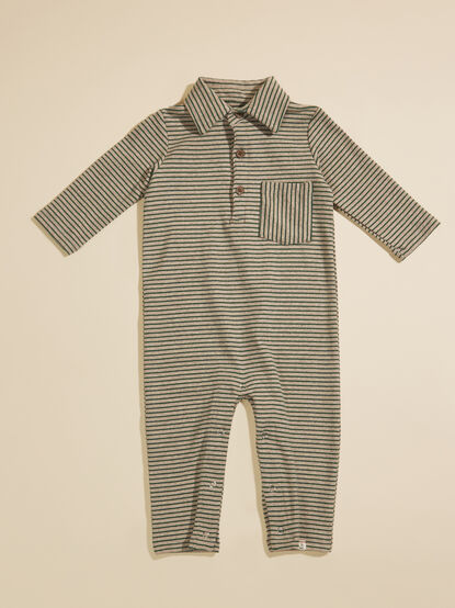 Kingston Striped Polo Jumpsuit by Me + Henry - TULLABEE