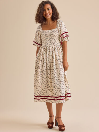 Ella Floral Velvet Mama Dress - TULLABEE