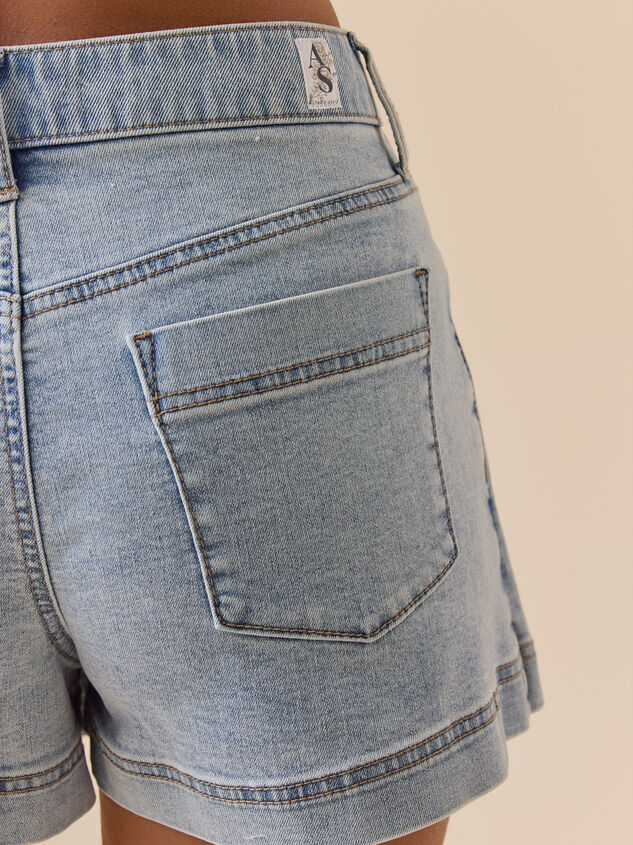 Sailor Denim Mini Skirt Detail 5 - TULLABEE