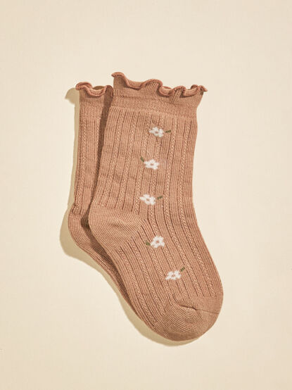 Knit Flower Socks - TULLABEE
