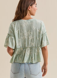 Wanda Ruffle Babydoll Top Detail 4 - TULLABEE