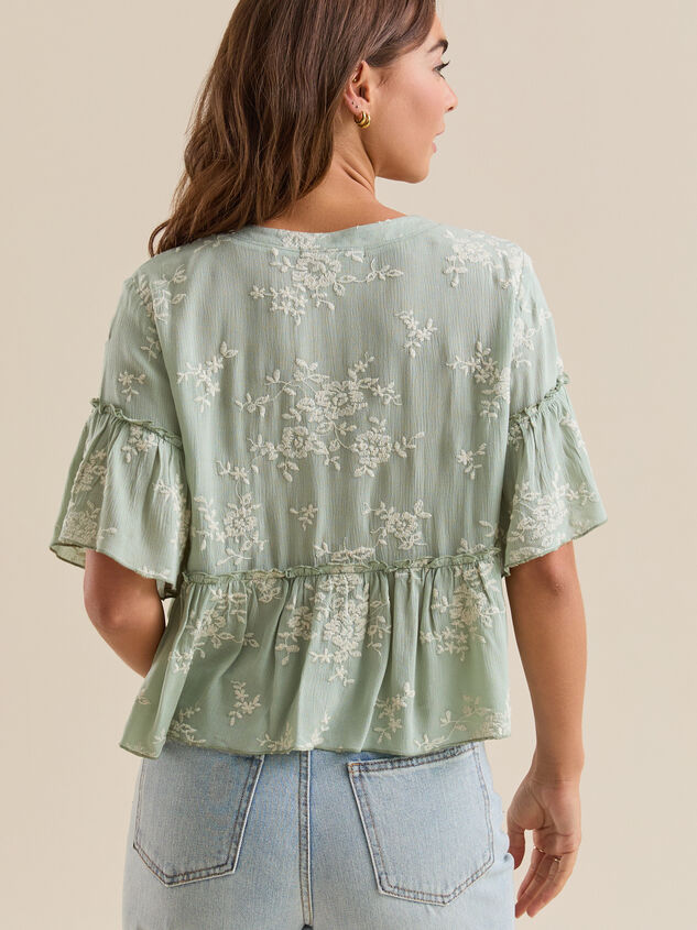 Wanda Ruffle Babydoll Top Detail 4 - TULLABEE